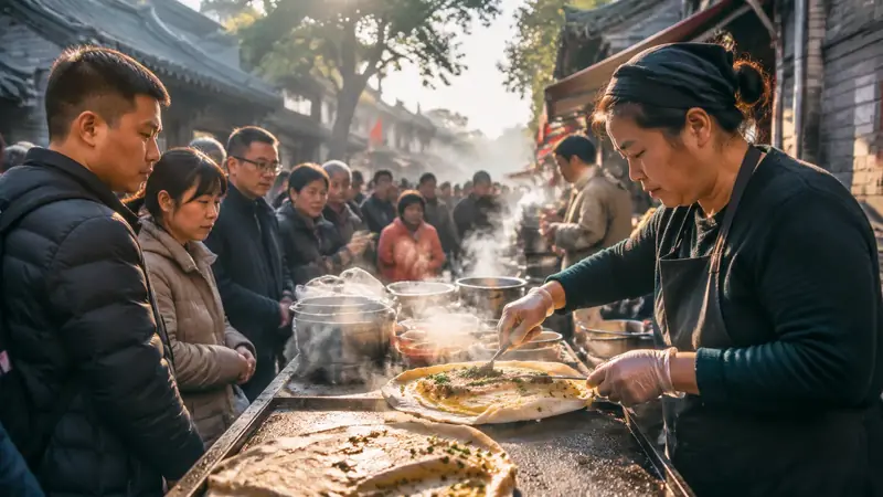 Beijing street food and snack stalls