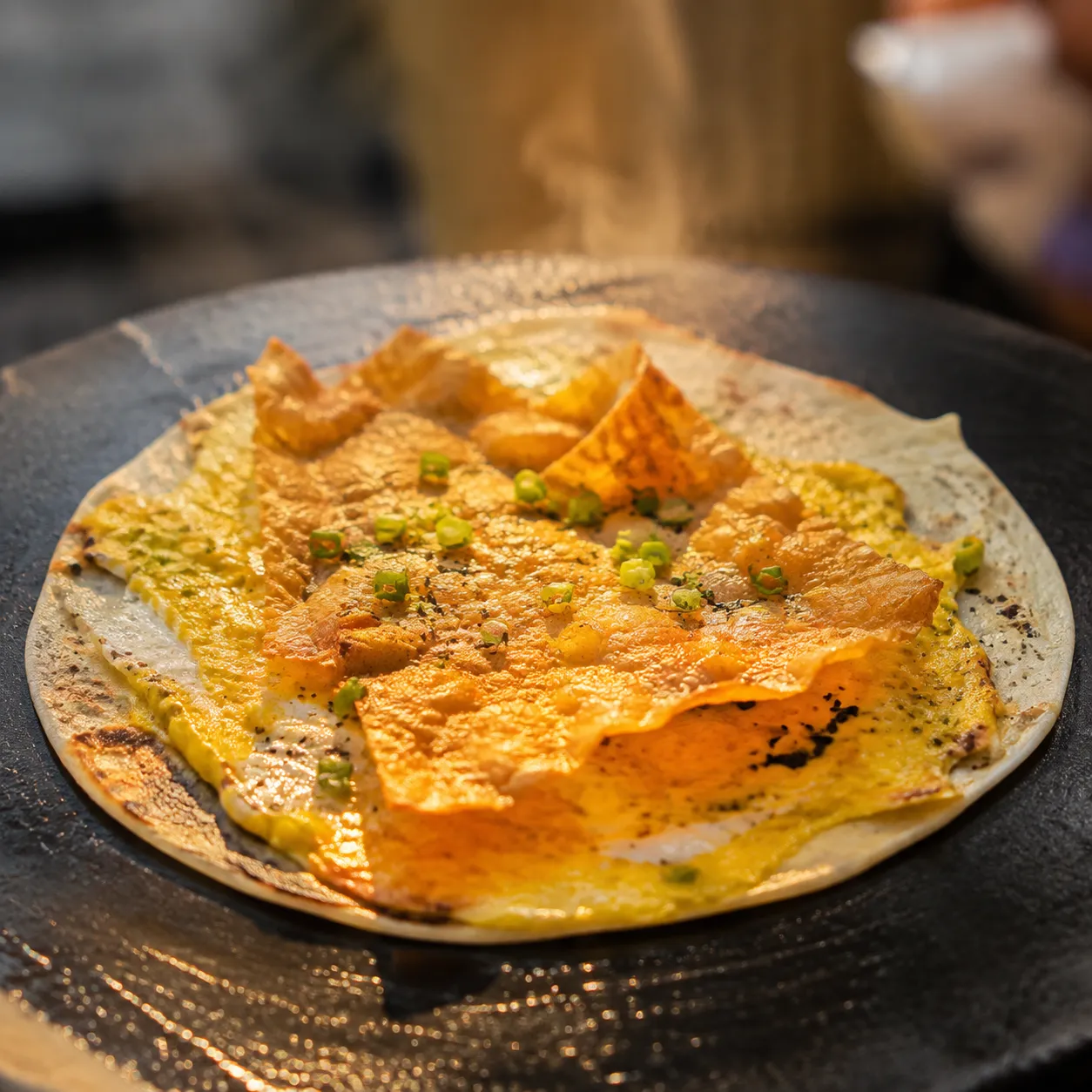 Jianbing — Savory, crispy, with a satisfying chew from the egg and crun